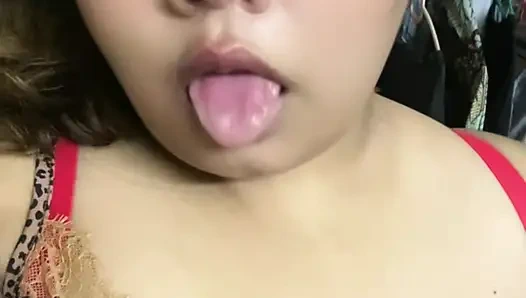 My Filipina stepsister took off her hijab and made this video for me on her phone.