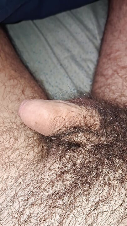 Polla peluda de suave a dura