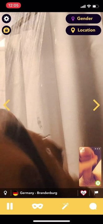 Hot German taking shower and play for my cock