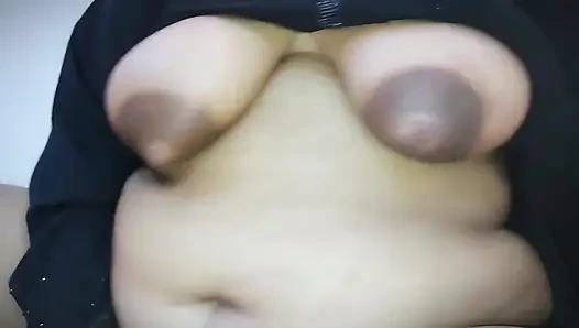 Arab Huge Boobs & Puffy Brown Nipple's Muslim Hot MILF Stepsister Destroy Her Pussy by Her Finger!