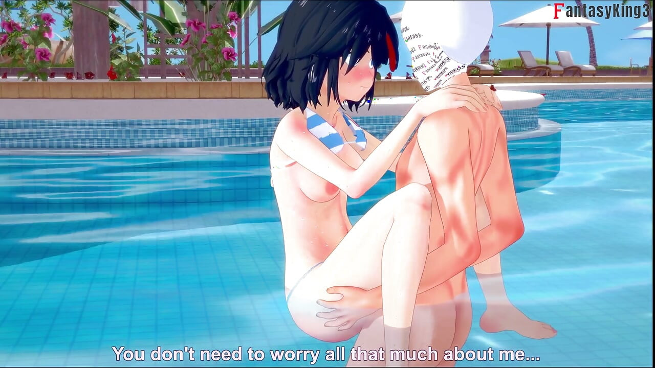 Ryuko Matoi sex on the pool - Killlakill