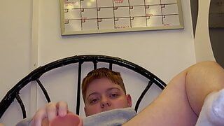 Trans boy Alexander plays with his dildo