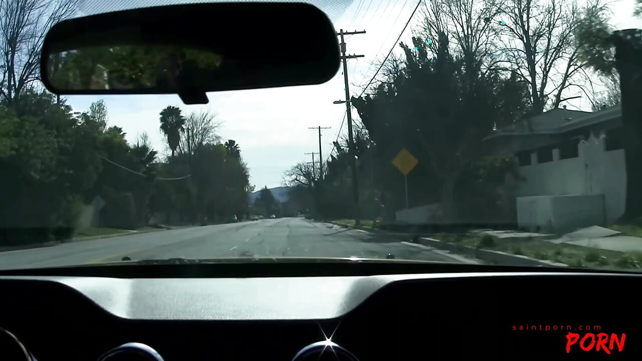 Helly gives a ride to a hot hitchhiker, then sucks him off, rides his cock, and takes his cum