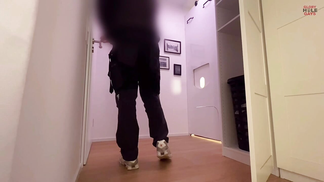 At the gloryhole he squirts deep into my throat through my tight mouth pussy