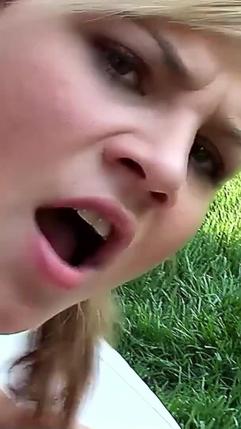 Sweet Pigtails Teen Kimberly tricked Step-Moms new Friend to Old Young Sex in the Garden | Clip 1