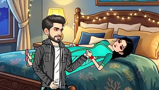 The story of Rupa Bhabhi and Gopal's bedroom sex story. Hindi Cartoon Story