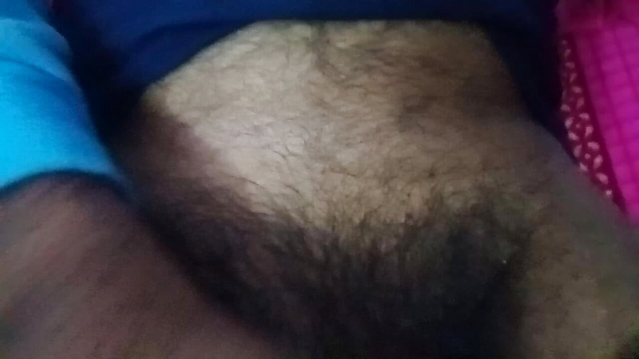 I satisfied myself with my hand