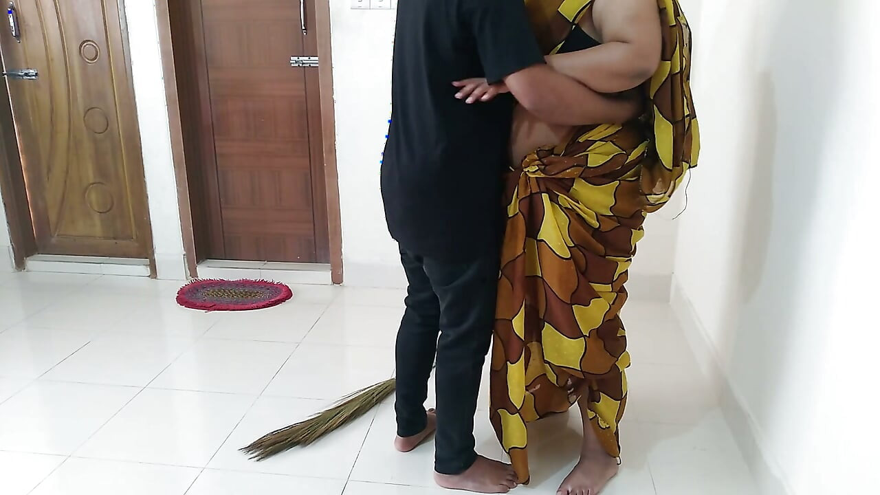 Pakistani Stepmom Fucked While Sweeping the House
