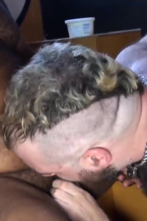 BEARFILMS - Bear Teddy Johnston barebacked by black hairy man