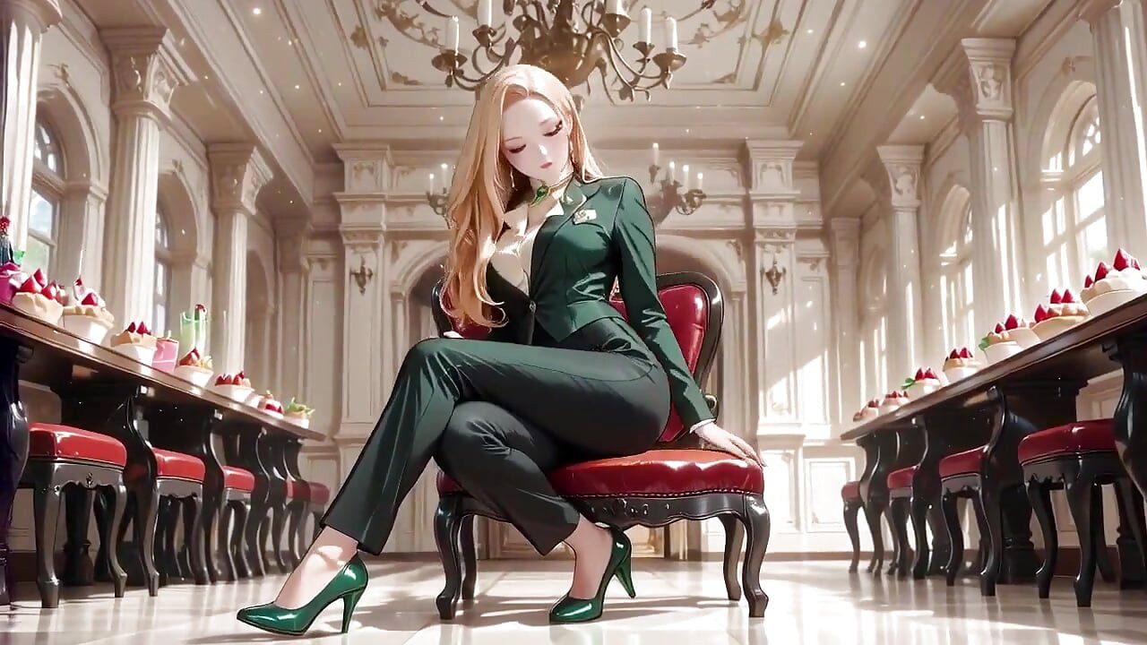 From Luxury Gala to Private Bedroom: the Green & Blonde Visual Feast. Are You Ready to Melt?