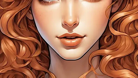 Lustrender çizgi roman tarzı çıplak elf kız slayt gösterisi - seksi ai fantezi elf amcık ve memeler