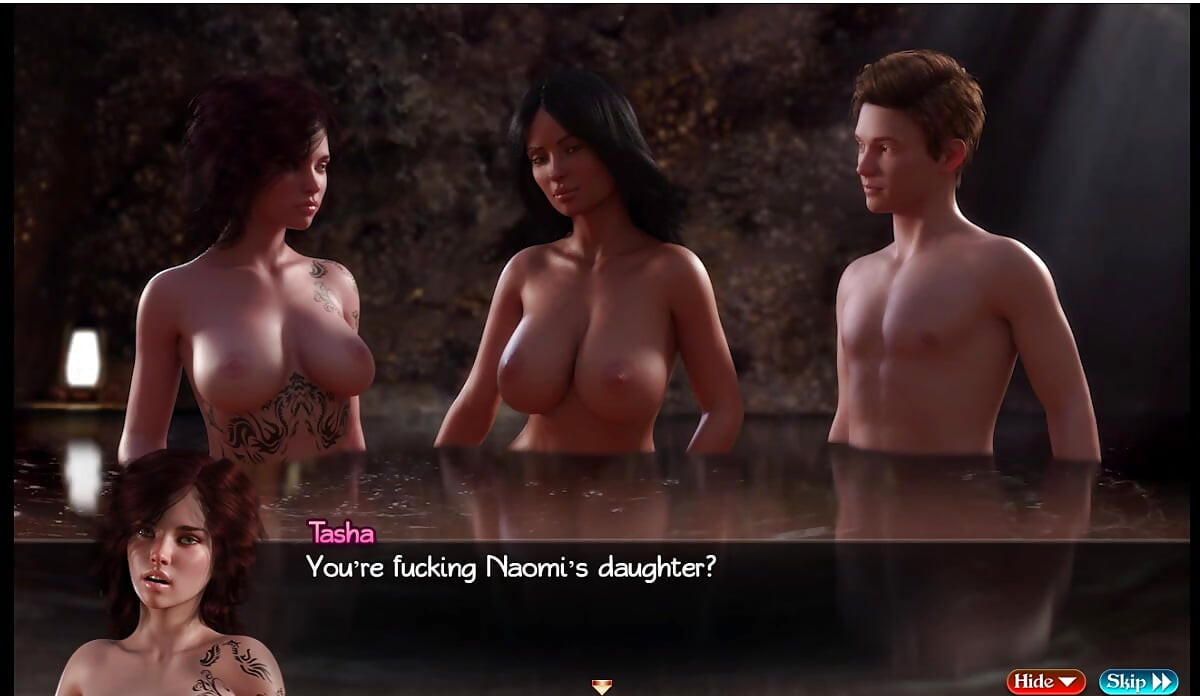 Treasure of Nadia - 22 - gameplay - roleplay - 3 some in river with 2 milf