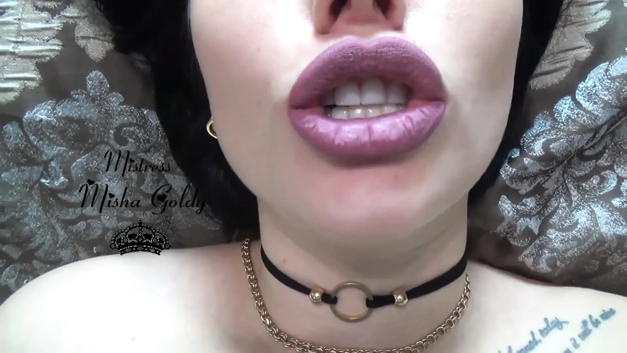 Lip smelling & lip puckering while masturbating