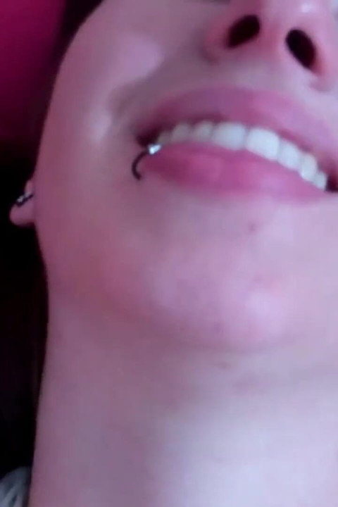 Tattooed teen masturbates with vibrator in close up scene