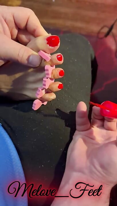 Painting her 4.5 Size feet