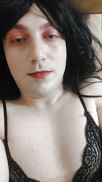 White Gothic Feminine Young Sissy Crossdresser