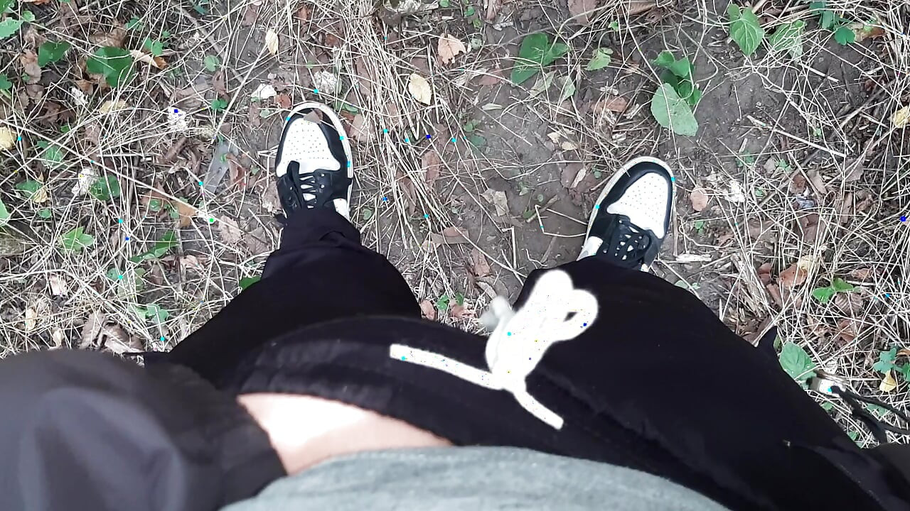 Risky lesbian masturbation in the forest