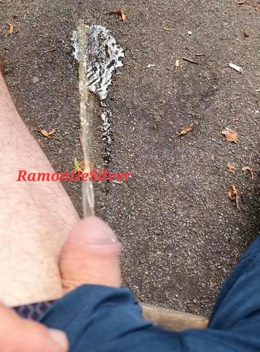 Master Ramon walks barefoot and pisses horny while sitting on the park bench in his sexy shorts