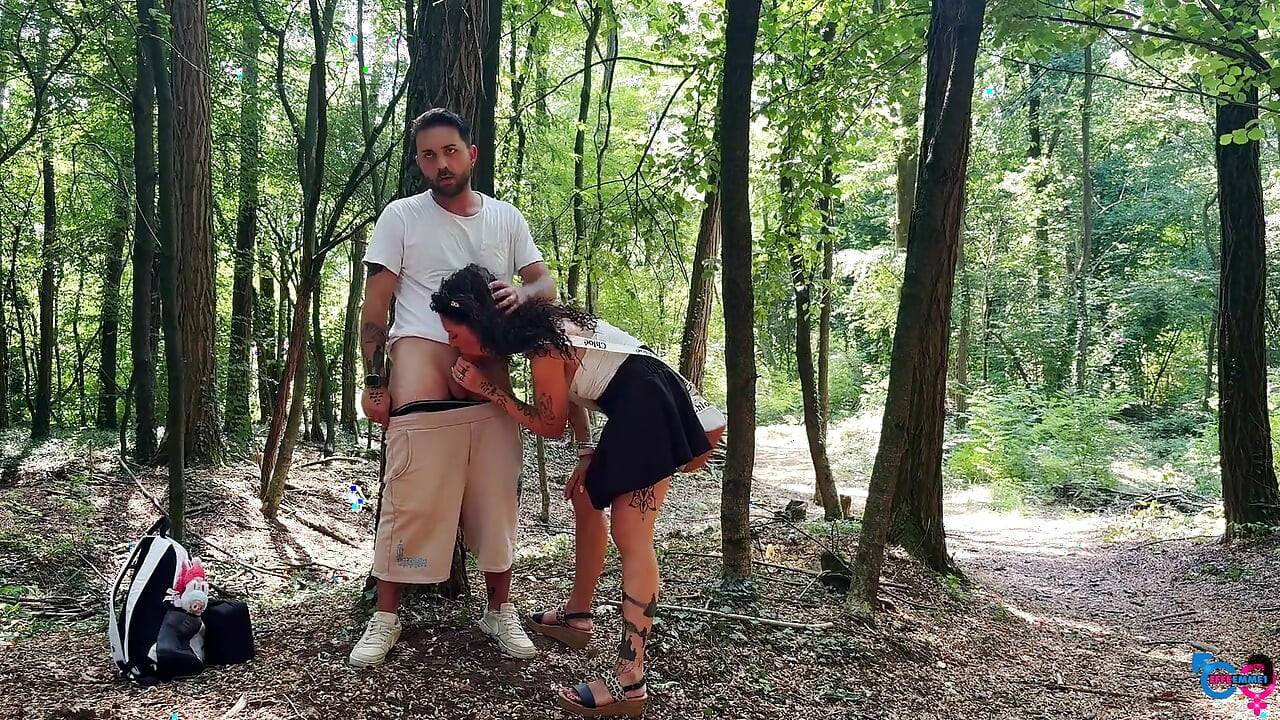 I Take Away the Virginity of a Nerdy Boy Who Promised to Help Me in the Woods!