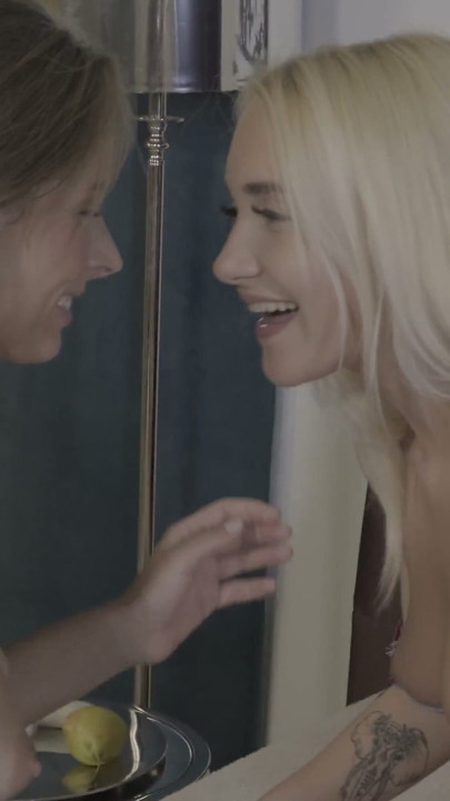 Young Lesbian Girls Masturbate Together and Dildo Fucking