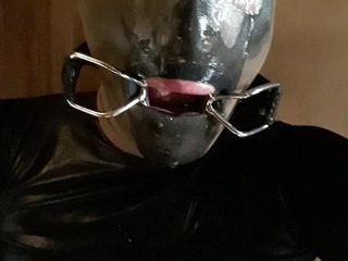 Powolna lateksowa maska ​​z głębokim gardłem i nylonowa maska ​​2
