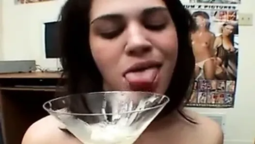 multiply cum in a bowl and drink it