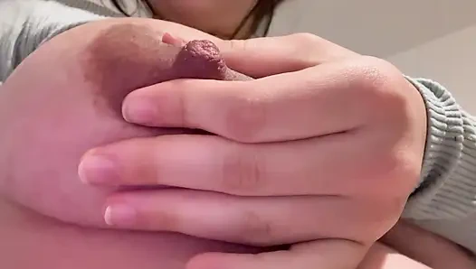 Pregnant Indian stepsister goes into the bathroom and shows off her big belly, then