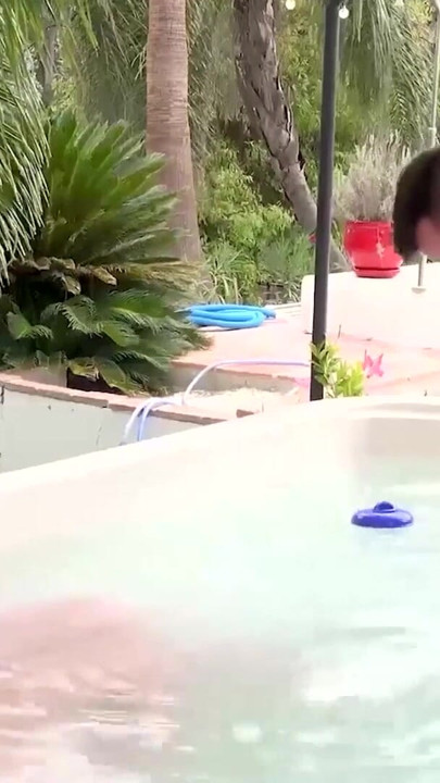 OldNanny - Busty MILF Teases And Plays In Hot Tub With Sam Bourne | Clip 1