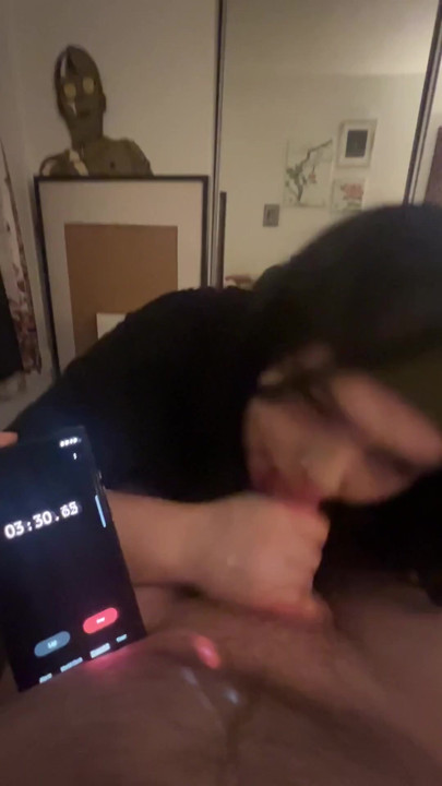 Timer Challenge Blowjob! Last 5 minutes and I’ll let you fuck me in the ass | Clip 1