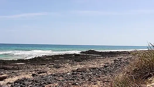 Fuerteventura strand squirtet mit sperma