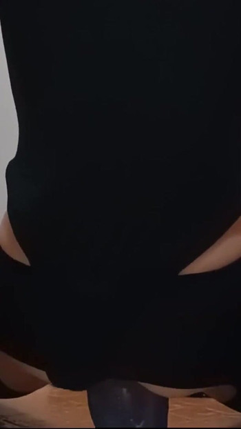 Must-share moment from "Sissy-Kuroko Black Leotard Huge Dildo"
