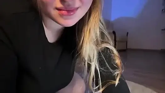 Bouncing huge tits and masturbate fat pussy
