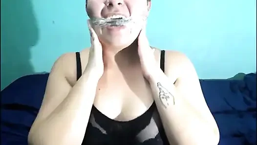 Latina Neighbor Girl: Gagged for the First Time (and She Liked It!)