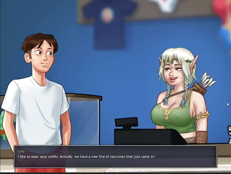 Receptionist got fucked by young boy in summertime saga roleplay