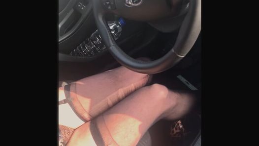 I'm driving around in my sexy outfit