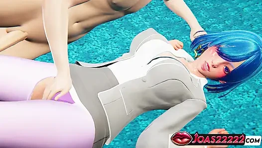 Office Secretary Elisa in Rule34 Hentai - Fingering Her Tight Pussy While Wearing Pantyhose Dildo Masturbation Until Wet