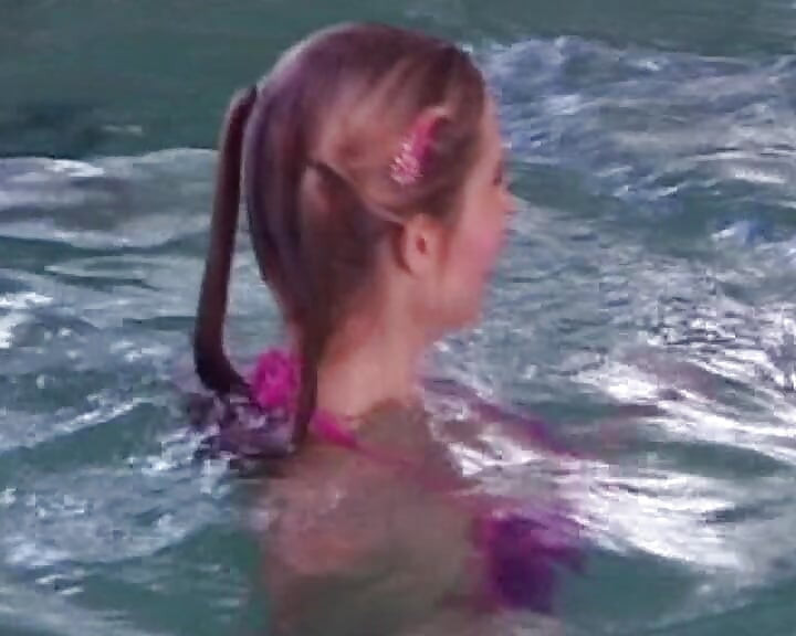 Wet French blonde enjoys anal fuck by the pool