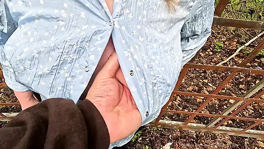 Titslapping on the fence