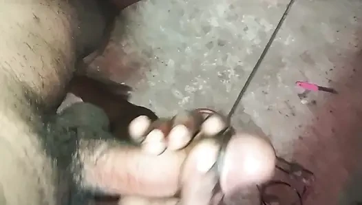 Indian boy playing handjob indoor