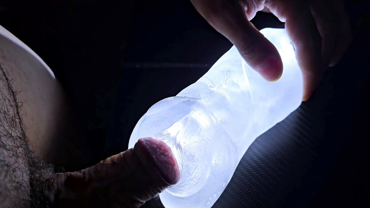 Shiny Flashlight Fuck and Ejaculate Hard