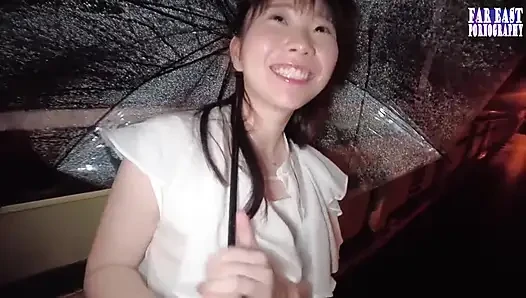 Steamy T Back Stroll with a First Time Outdoor Peach That Drives Nonstop Release Part 4