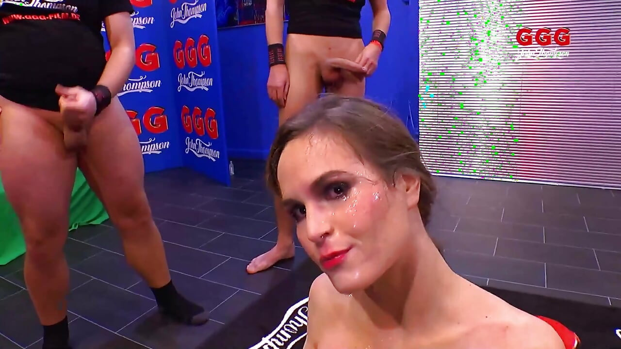 Luisa Swallows Loads in Wild Ggg Bukkake Gangbang!