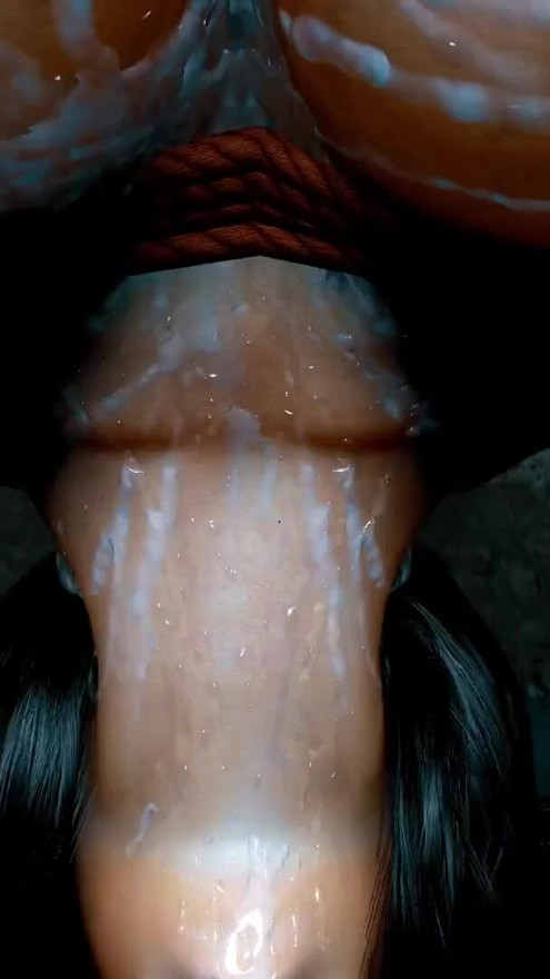 Pretty beauty is hung up and deepthroat... | Clip 2