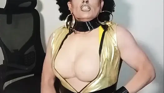 Pretty mature transvestite slut still very excited after sucking and receiving a facial ejaculation from a guy at a rest stop