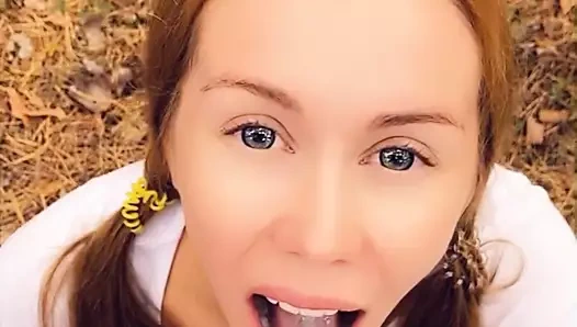 Sürtük Mia Bandini'den halka açık sakso ve döl oyunu (pov)