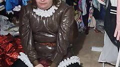 Desperate full Diaper PVC Brown Eevee Sissy Maid Breathplay Hump Inflatable Tail