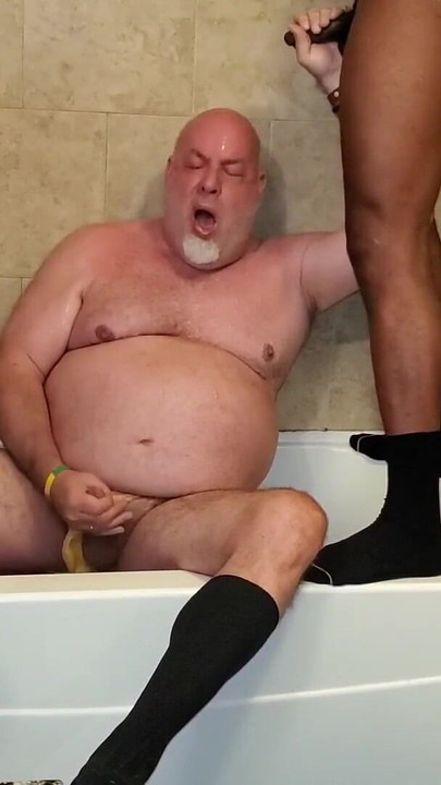 Stunning moment from "BEAR GETS PISSED ON by black dick!"