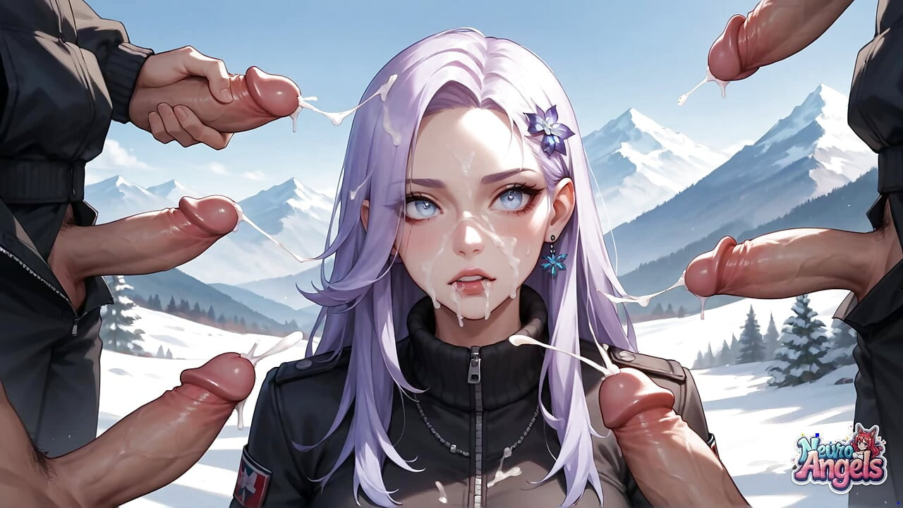 Snow Queen'in alp tepelerinde süt püskürterek orgazmı