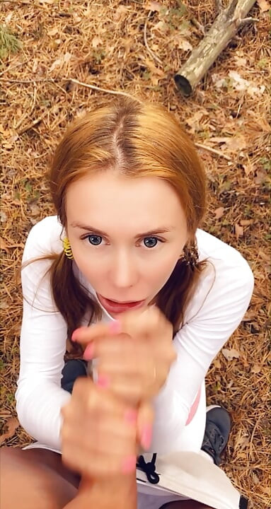 Public blowjob and cum play from cumslut Mia Bandini (POV)
