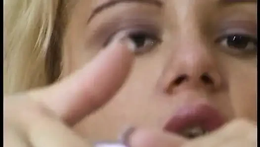 Sweet teen masturbating with dildo